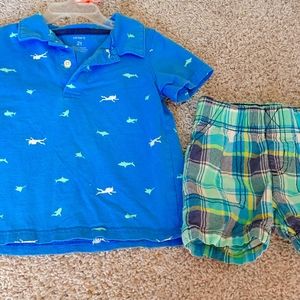 Boys Polo shorts set blue 2T
